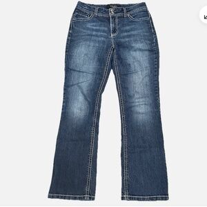 Nine West Jeans Bootcut Flare Embroidered Design 2000s Casual Party y2k 27 waist